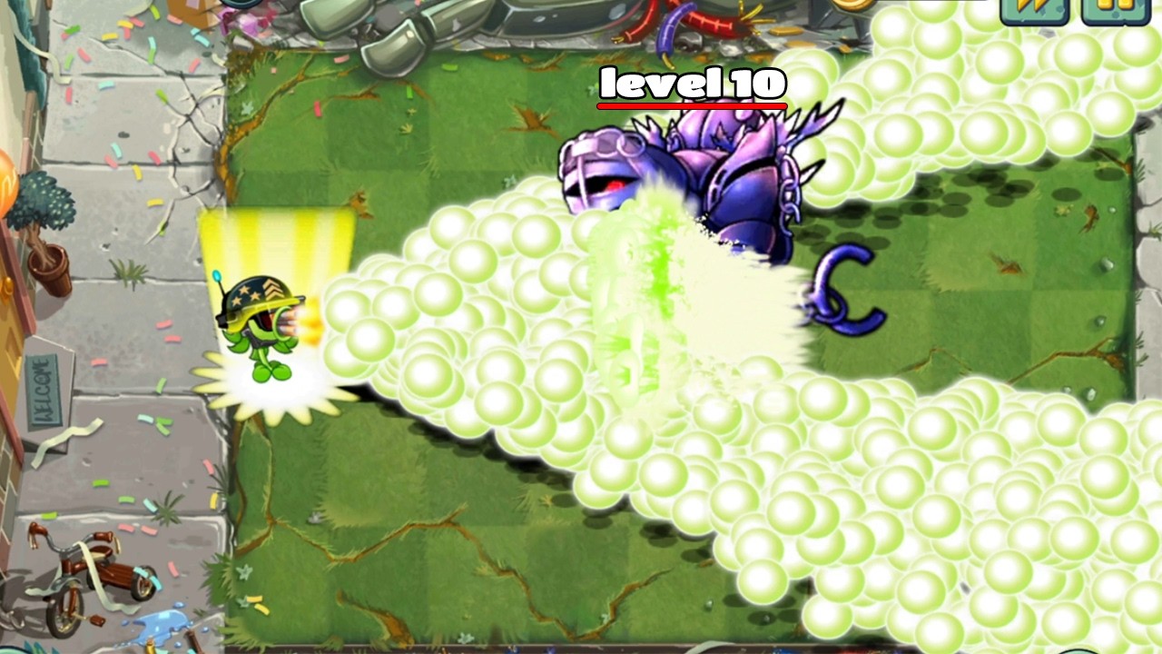PvZ 2 Challenge - All Plants(x20) use 5 Power Up vs Obsidian Gargantuar Zombie Level 10