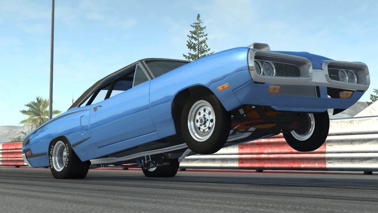 BeamNG Drive Drag car 600 km - extreme speed crashes #4k