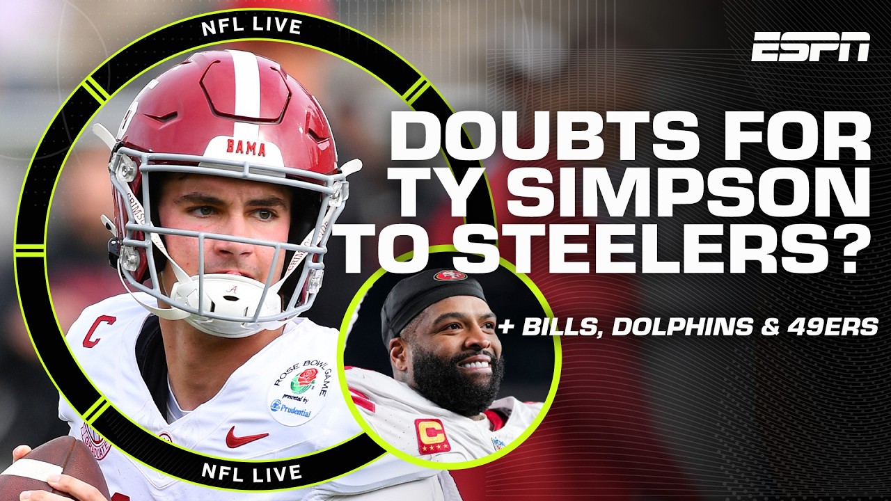 Is QB Ty Simpson an 'AFC-type player' best for Steelers? 😦 + Tua Tagovailoa trade market | NFL Live
