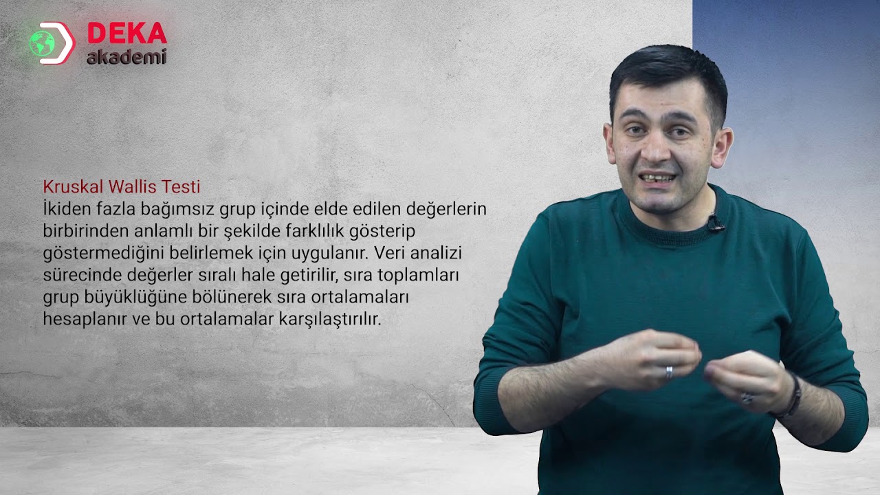 008 - PDR - ÖABT - Parametrik Olmayan Testler - Mehmet Atasayar