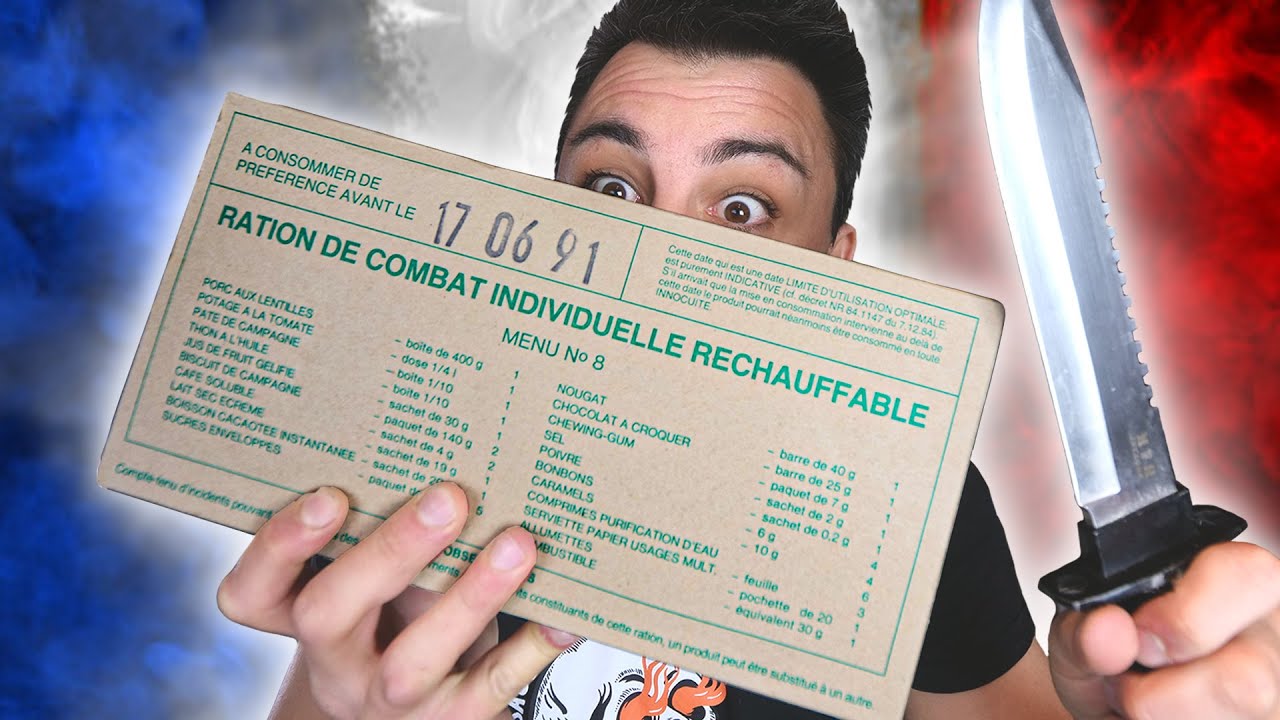 RATION DE COMBAT FRANCAISE vieille de 30 ans ! (go&ucirc;t incroyable)