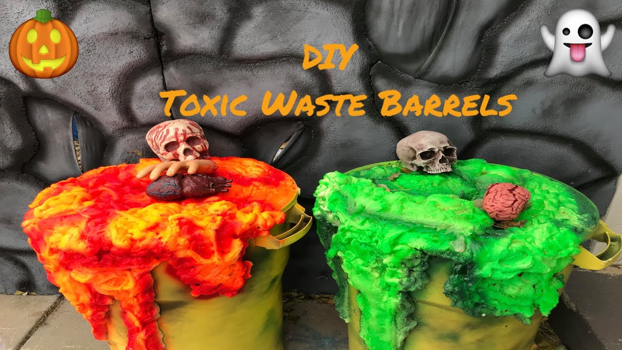 Halloween DIY Toxic Waste Barrels