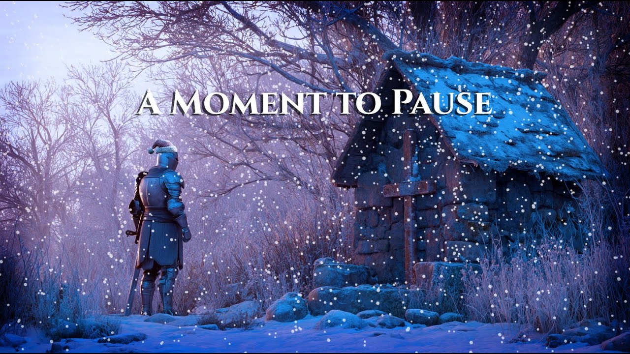 the road pauses here. a knight at rest.