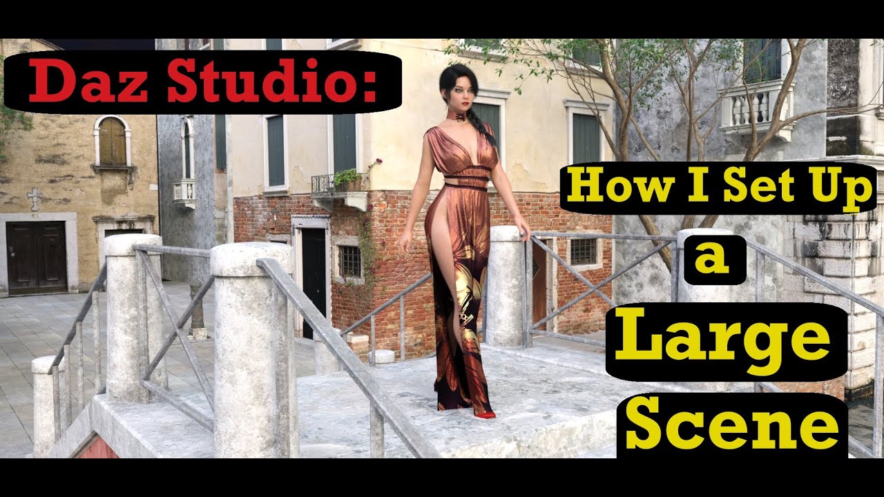 Daz Studio: SET UP LARGE SCENE EASILY!!!