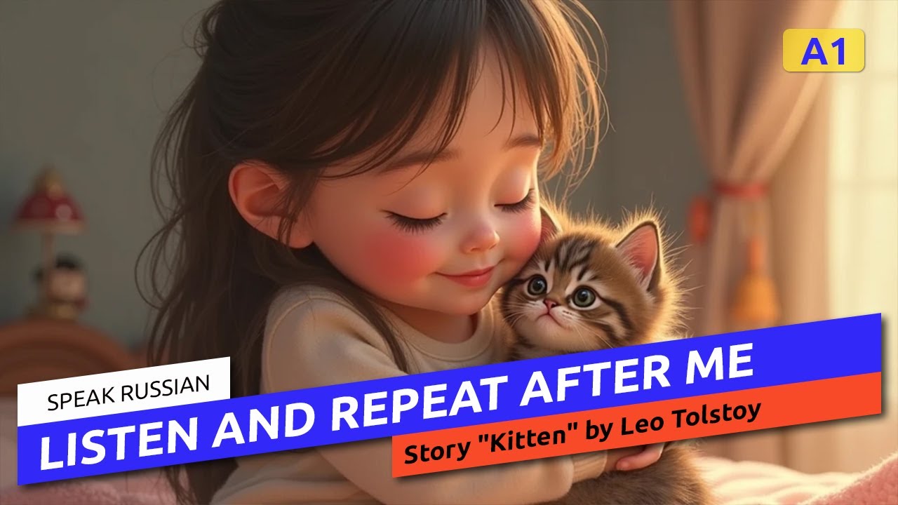 Learn Russian with Leo Tolstoy: Listen & Repeat the Story 'The Kitten'