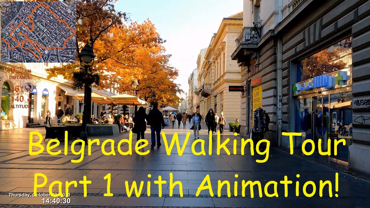 [4K] Walking Belgrade/Beograd, Part 1 Autumn Walk Through Central Belgrade Kneza Mihaila, Skadarlija