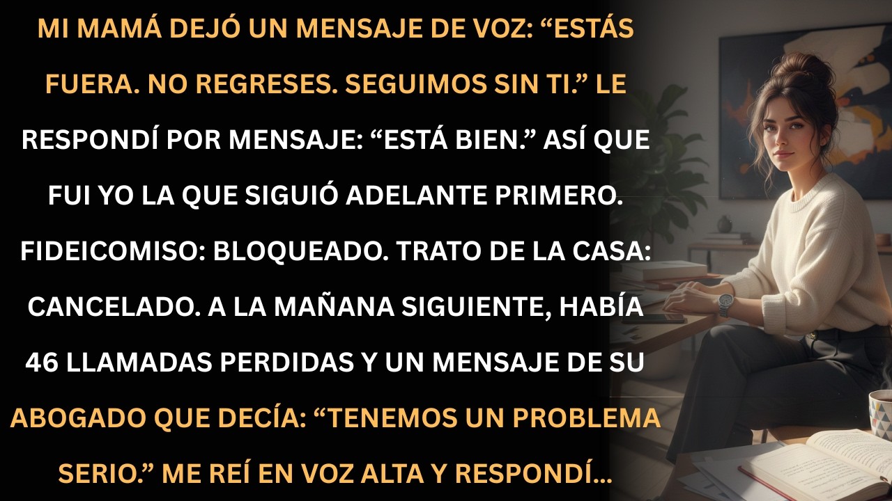 Mi mamá me echó, pero yo bloqueé su fideicomiso y cancelé la casa antes de que supiera.