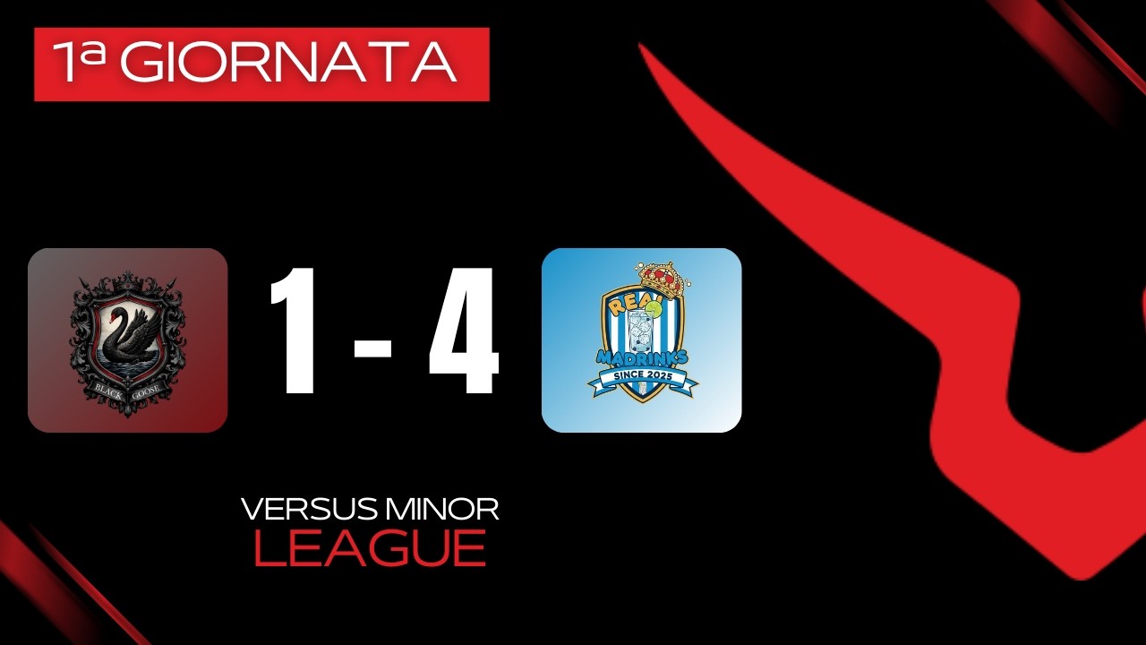🏟 BLACK GOOSE VS REAL MADRINKS 1-4 | VERSUS MINOR LEAGUE | 1ª GIORNATA | GIRONE B