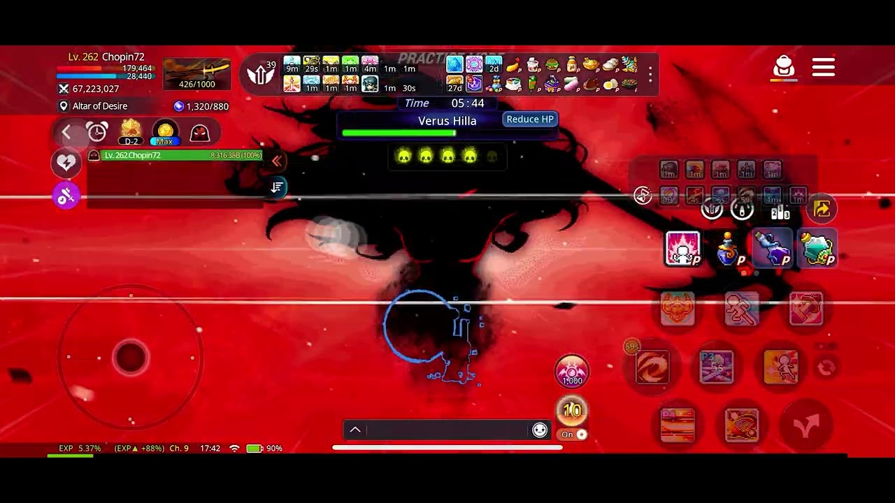 MaplestoryM, Hayato 333m mdc, solo multi hard V.hilla.