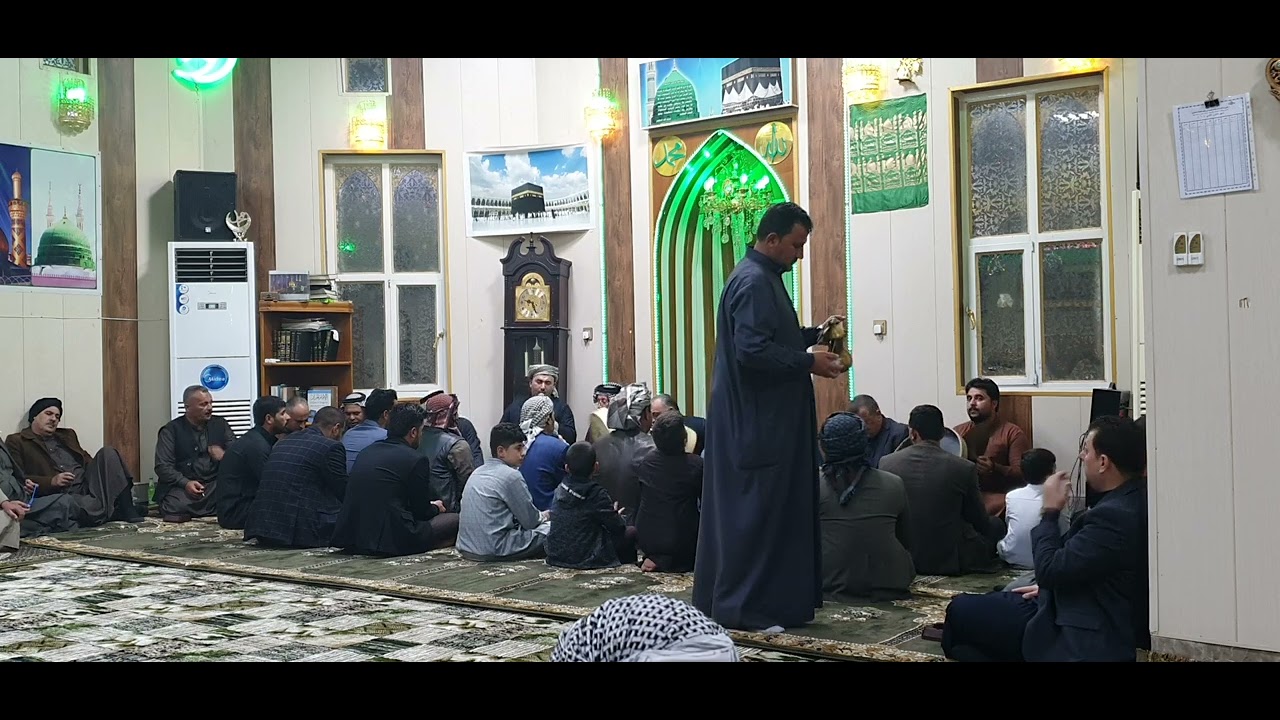 المداح مله عيدان .في تكية شيخ الطريقة الرفاعية الشيخ عبدالله الشيخ مجول ابوخمرة في( سامراء)فصل الاول