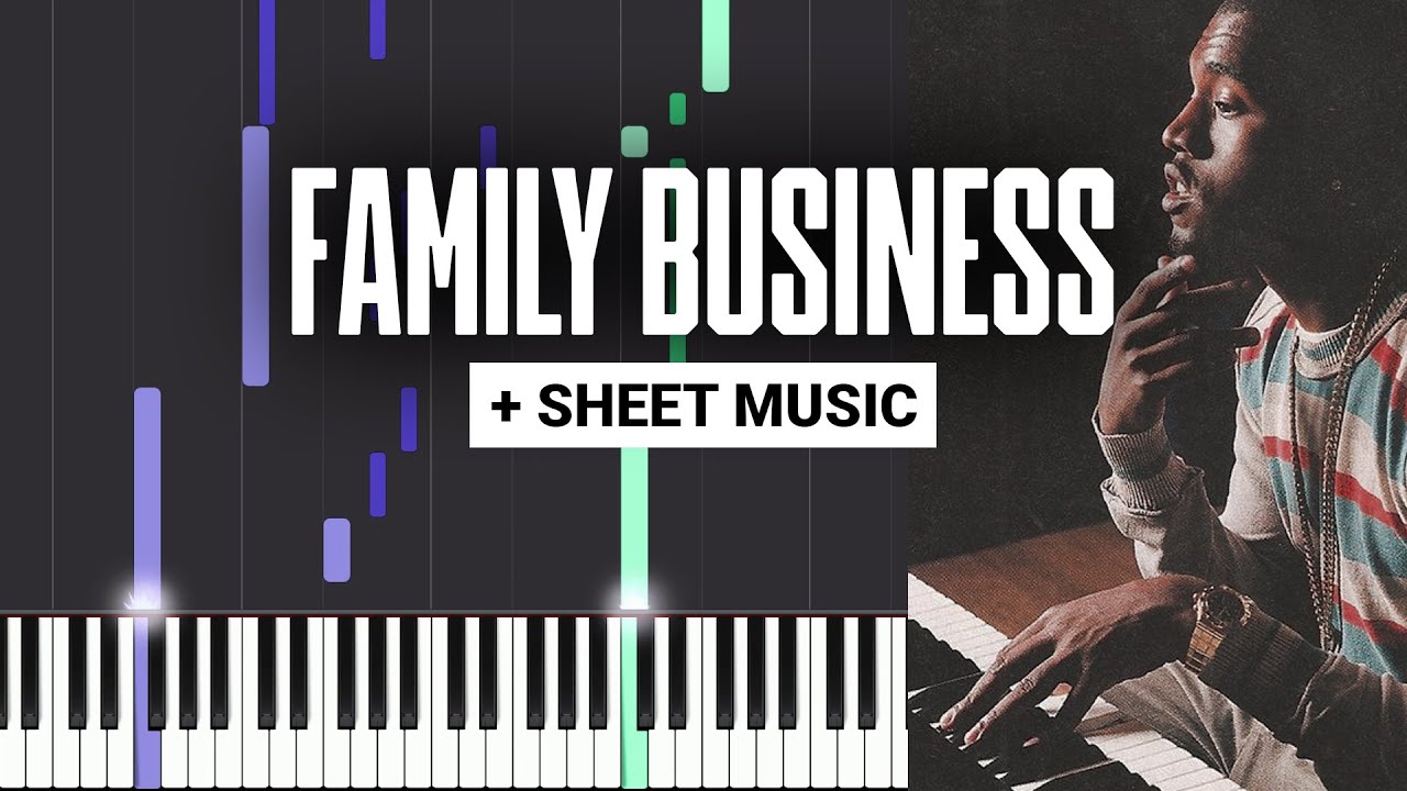Family Business - Kanye West - Piano Tutorial + MIDI