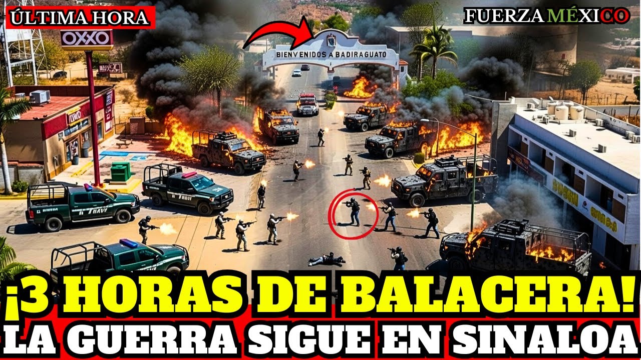 ¡TOPÓN de 3 HORAS en SINALOA! MARINA REVIENTA a 6 SICARIOS de los CHAPITOS con armamento y BLINDADAS
