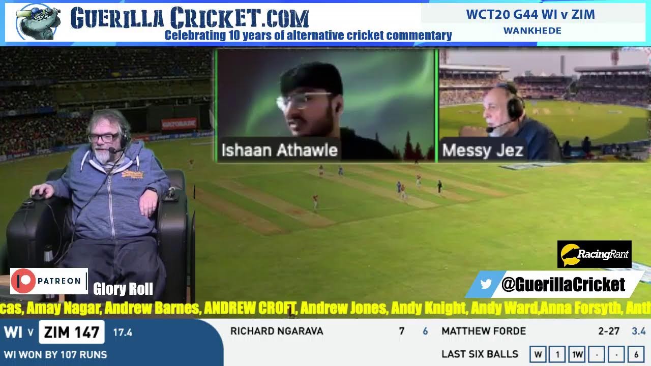 WCT20 G44 WI v ZIM, Wankhede