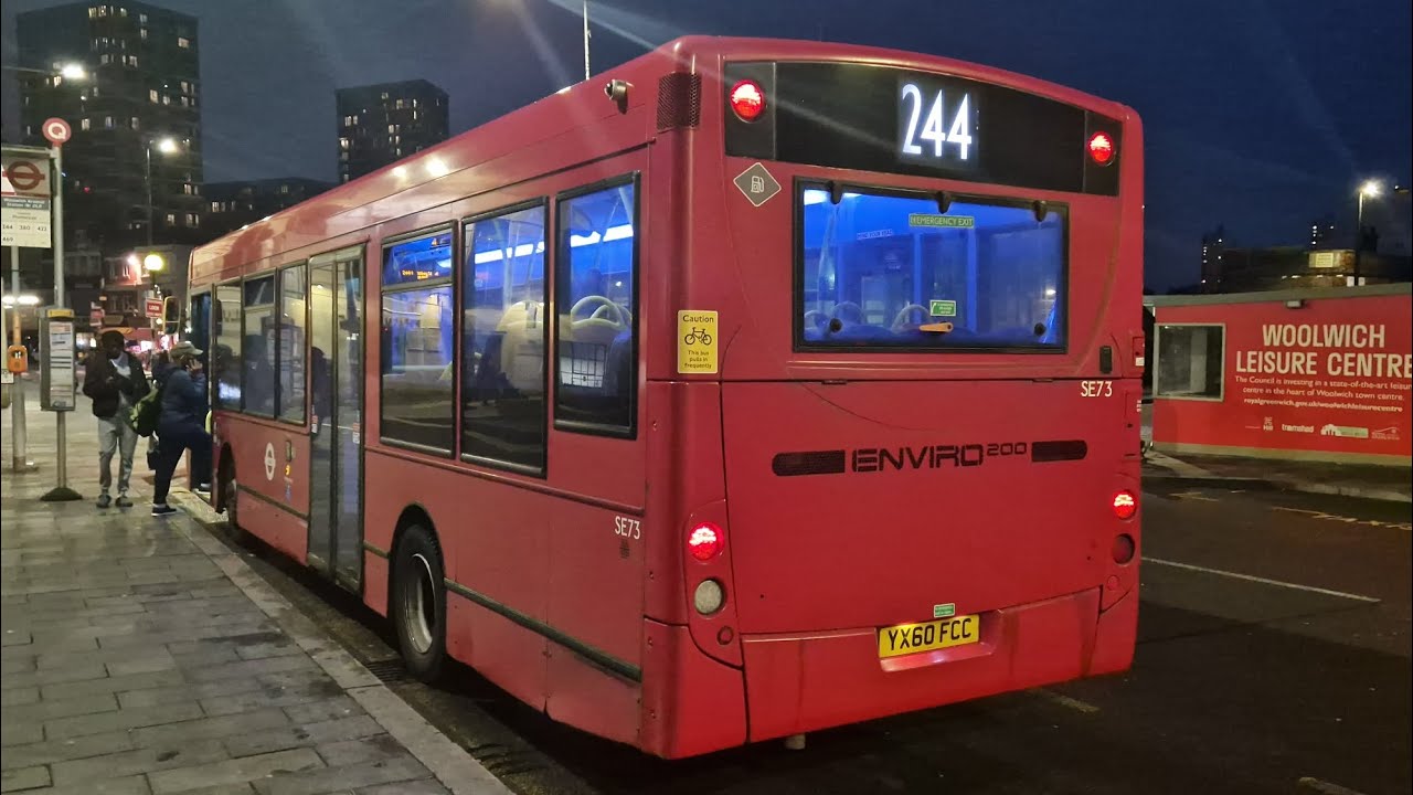 *Another 244 Night* Go-Ahead London SE73 YX60FCC Bus Route 244
