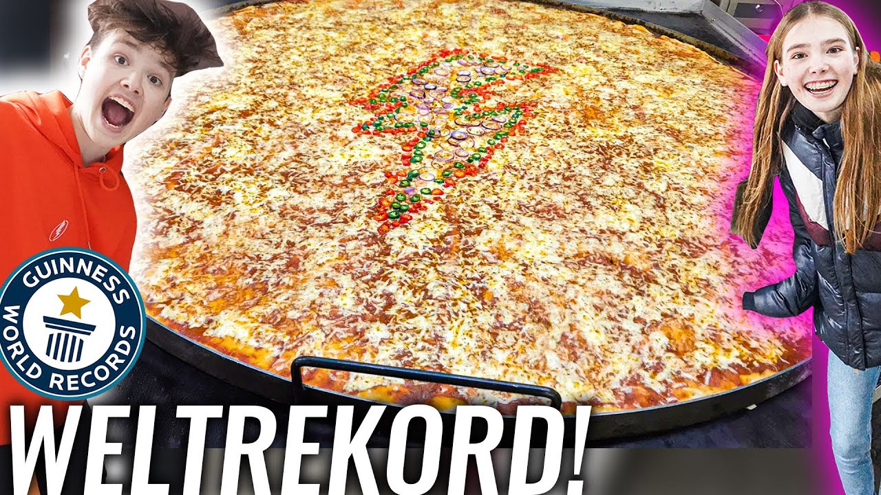Die GRÖßTE PIZZA der WELT kaufen! (Wettessen eskaliert)