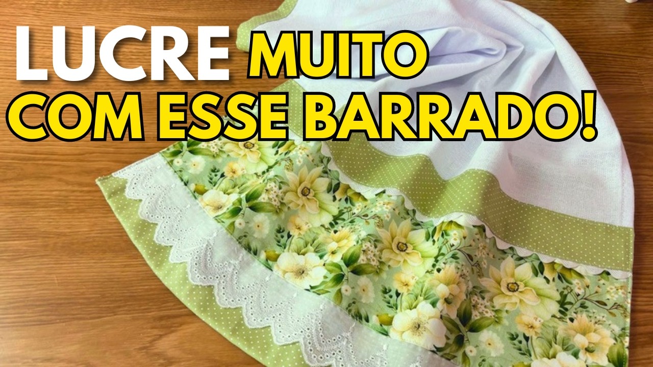 APRENDA A FAZER ESSE PANO DE PRATO LINDO EM MINUTOS - PASSO A PASSO COMPLETO