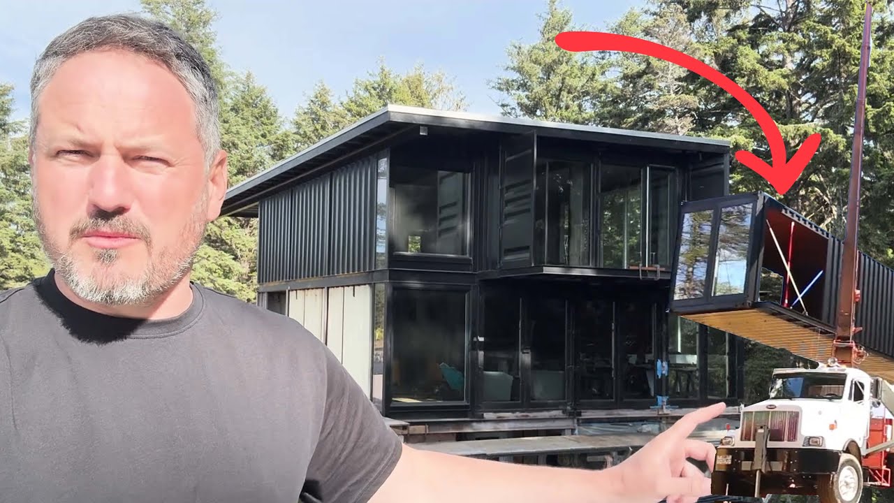 Il a ajouté un étage à sa maison en container. Quitter la ville ! Vivre en forêt #autoconstruction