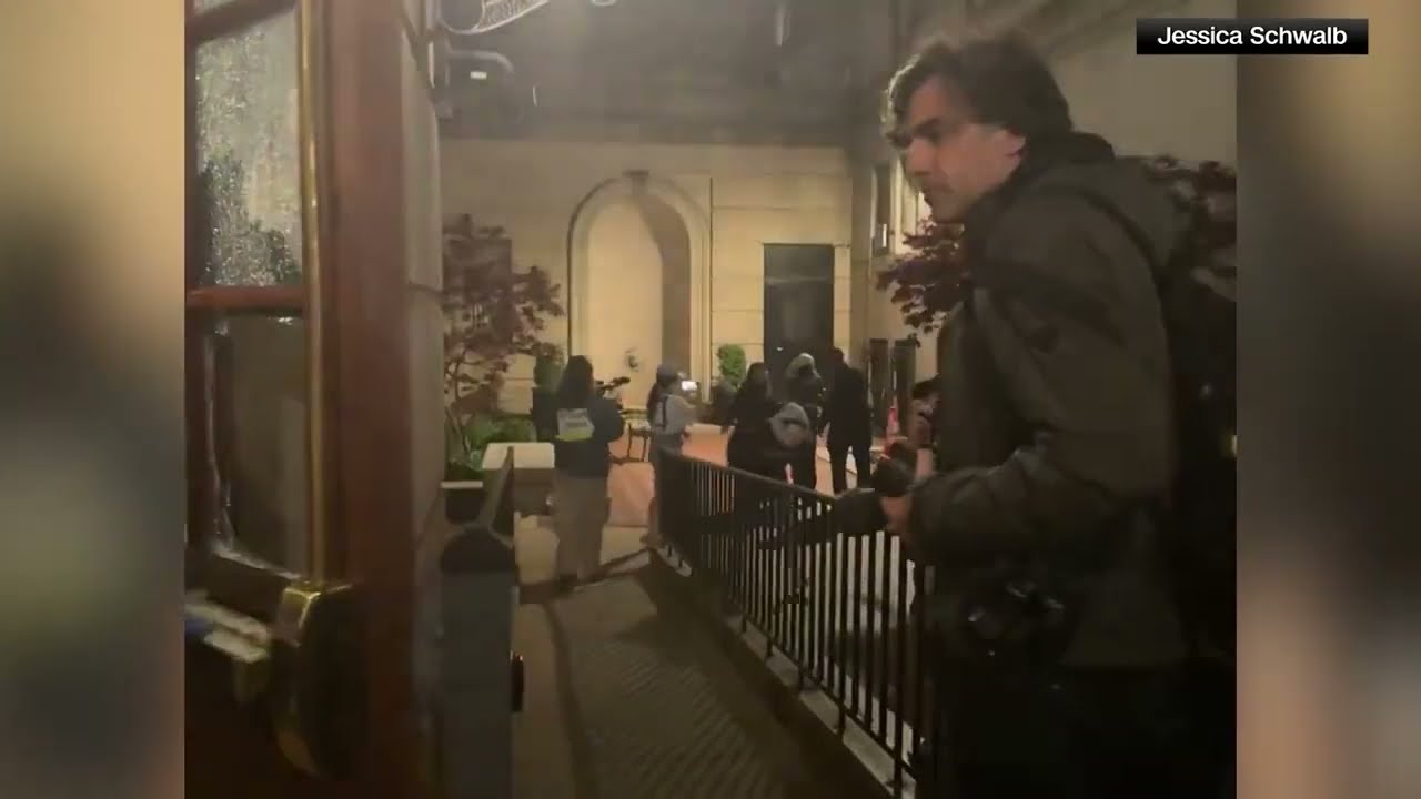 Protesters smash glass, take over Columbia University's Hamilton Hall