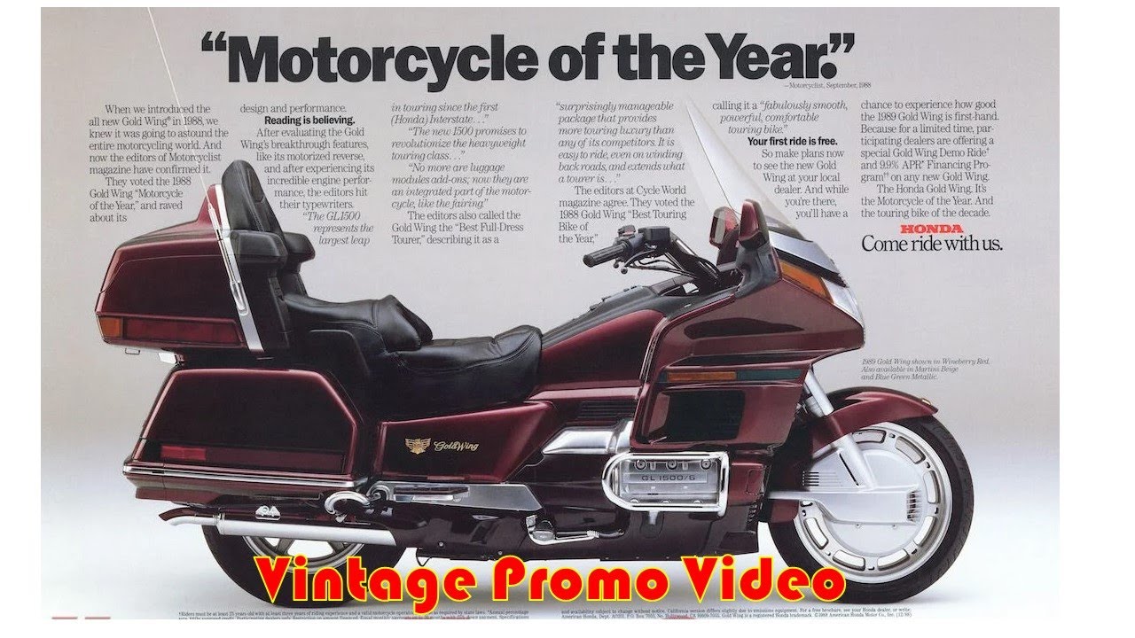 Honda Goldwing GL1500 — винтажный рекламный ролик — VHS