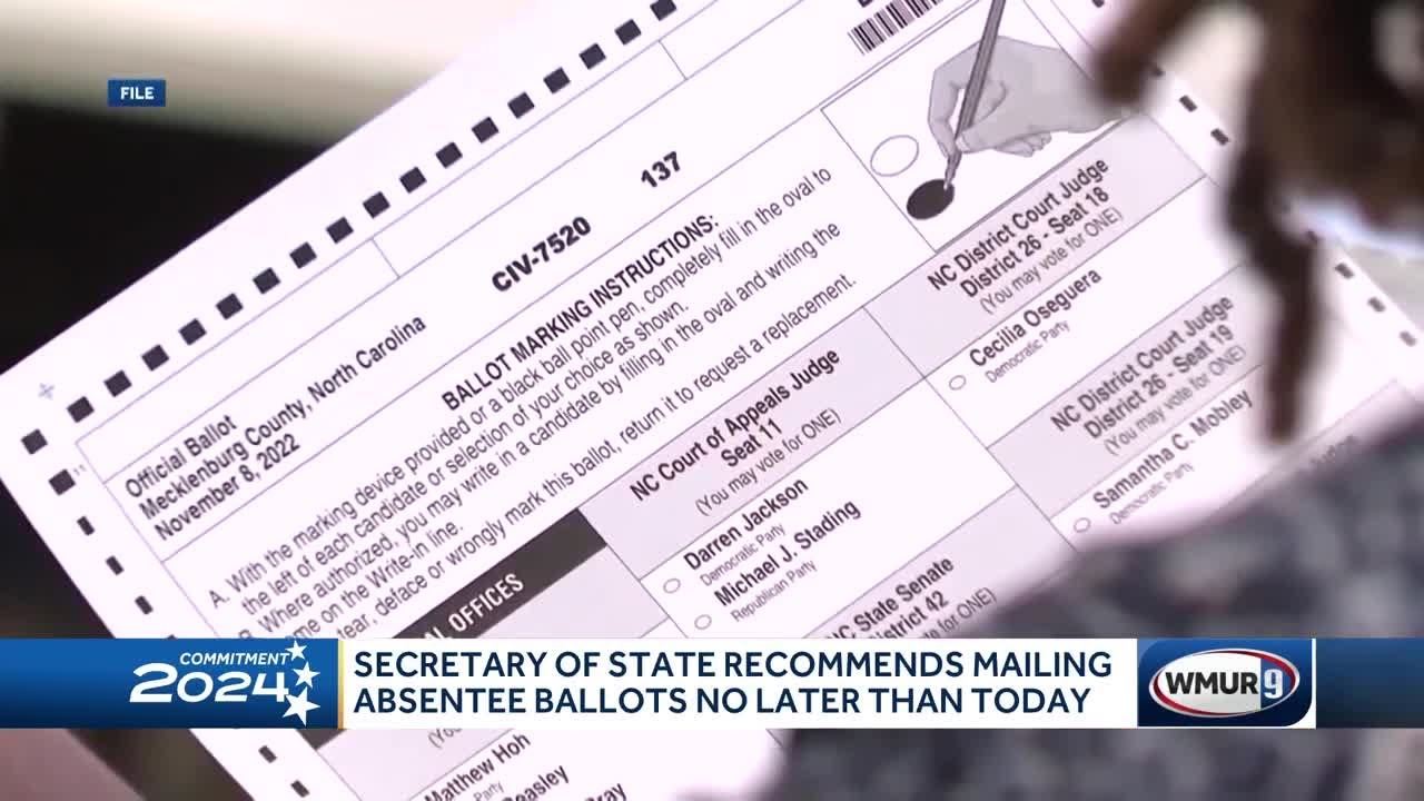 Secretary of State urges absentee voters to mail ballots early ahead of election