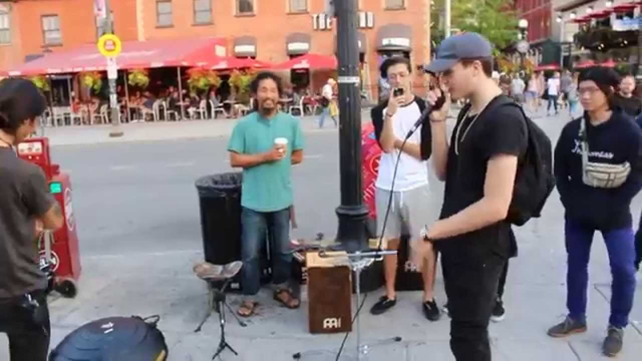 Beatboxing With Street Performer