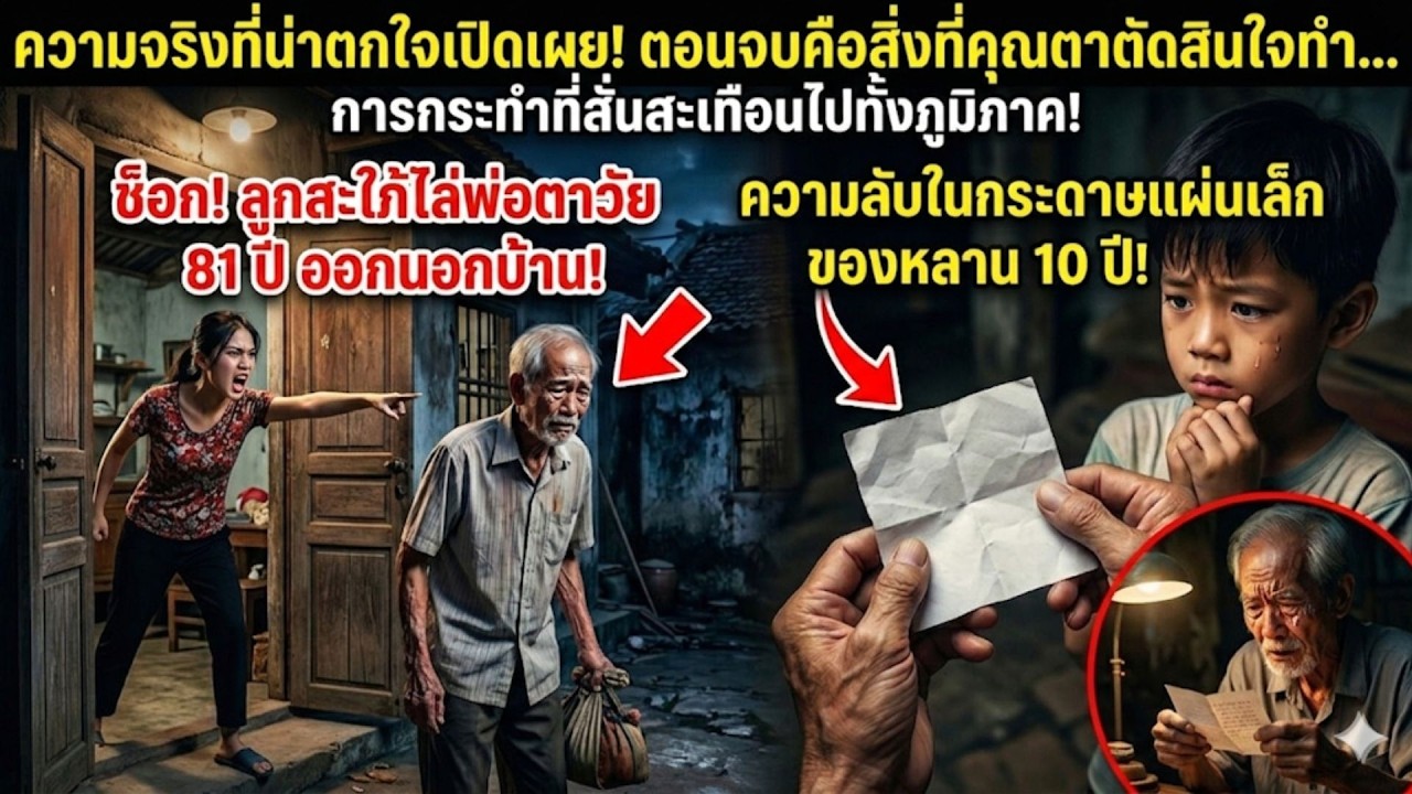 คุณปู่วัย 81 ปี ถูกลูกสะใภ้ไล่ออกจากบ้าน หลานชายวัย 10 ขวบยัดกระดาษแผ่นเล็กๆ ใส่มือ เมื่อเปิดออก...