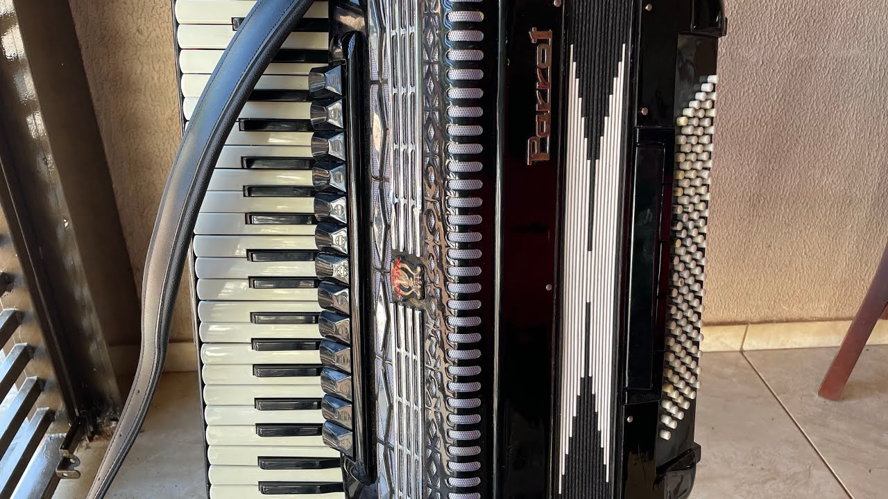 (✈️✈️✈️Vendido ) Acordeon Parrot Polifônica 120 baixos - Quarta De voz