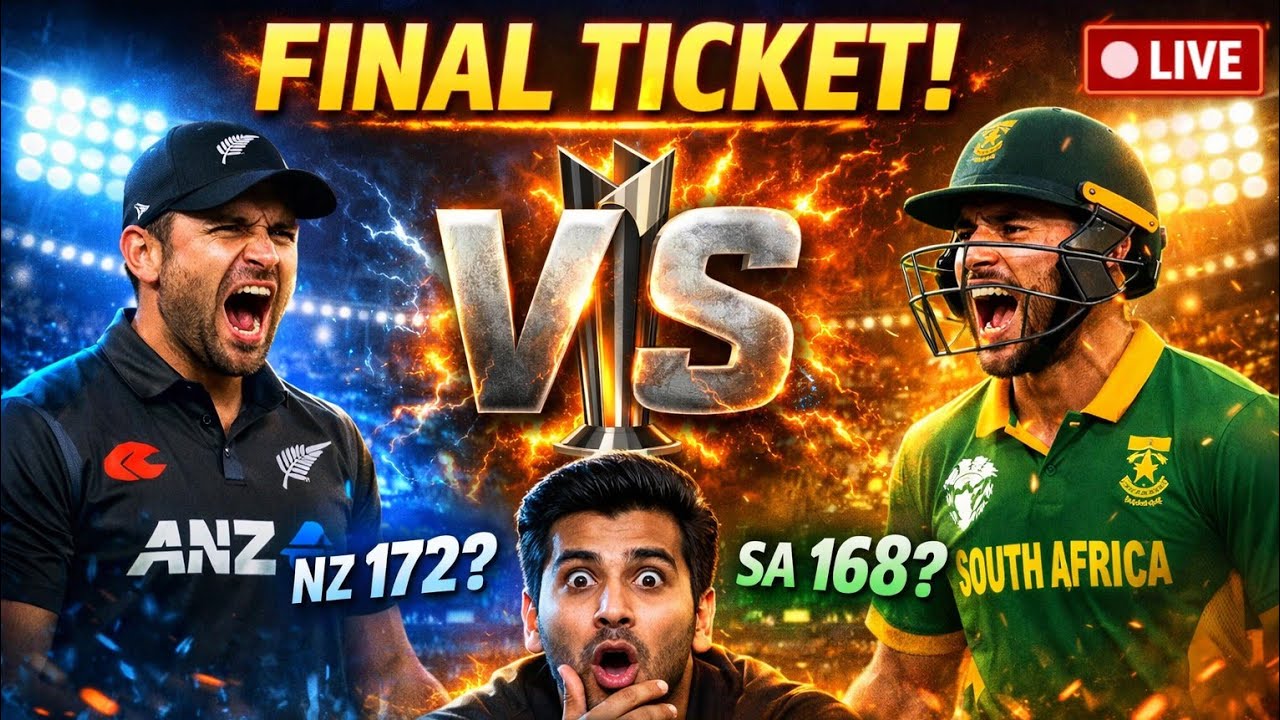 NZ vs SA Thriller LIVE 🤯 | Final Ticket Ka Faisla Aaj! 🏏🔥#NZvsSA #SemiFinal #viralmatch #LiveMatch