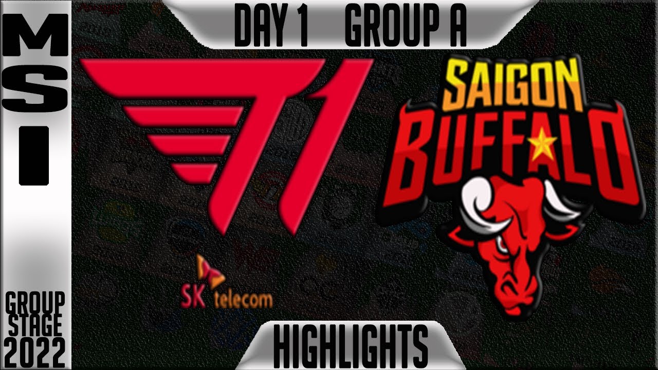 T1 vs SGB Highlights | MSI 2022 Day 1 Group A | T1 vs Saigon Buffalo Esports