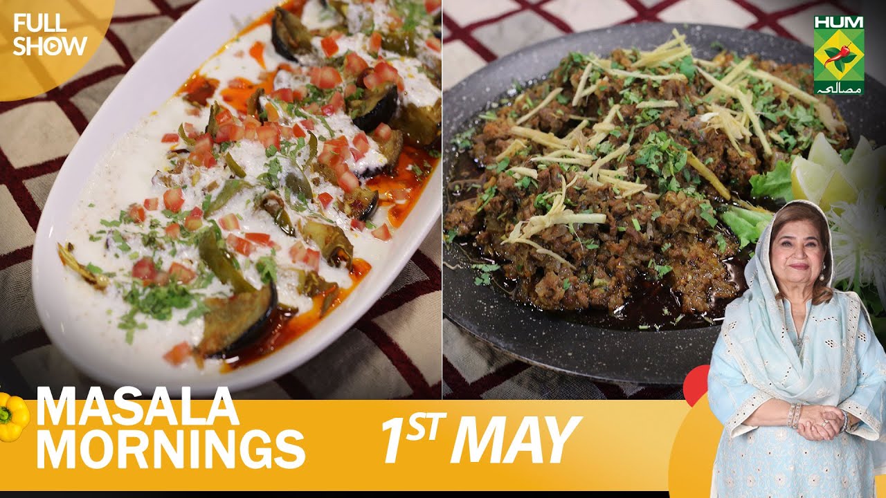 Masala Mornings | Tawa Tarka Qeema & Dahi Baigan Masala | Chef Shireen Anwar | 28 April 23 |MasalaTv