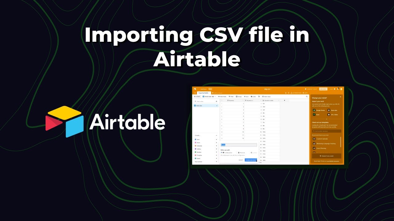 Importing CSV file in Airtable