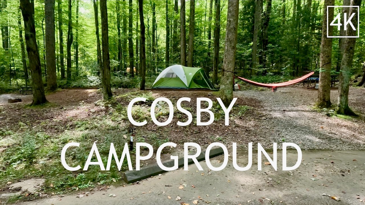 Cosby Campground and Picnic Area Tour 4K - Find that perfect campsite in the Smokies