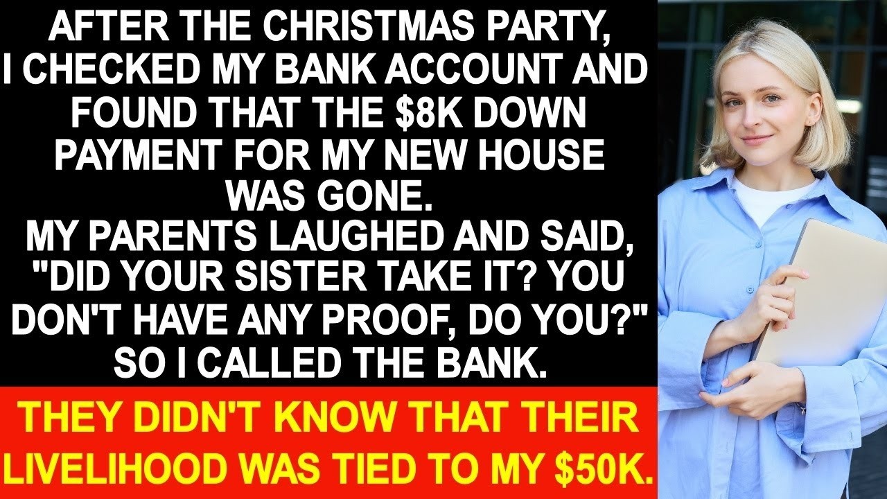 After the Christmas party, I checked my bank account and found that $8,000 was missing...