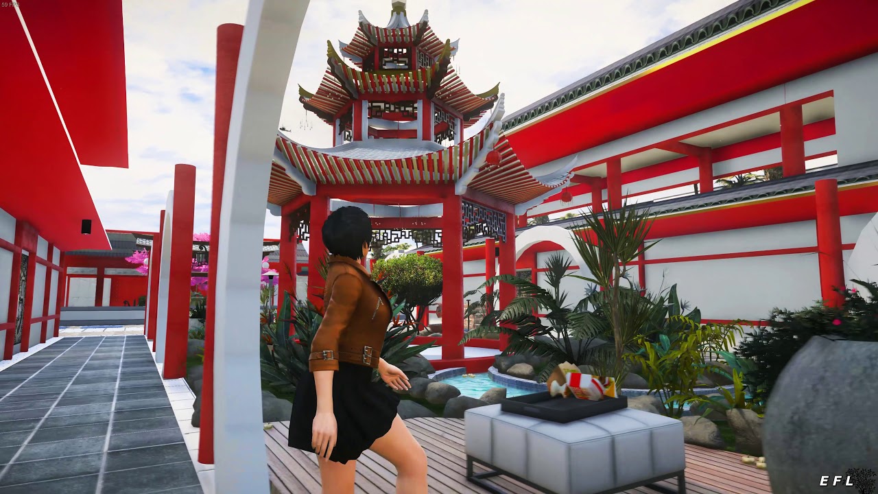 Yakuza House(oriental temple map mod) 4K preview in GTA5 (RTX 2080 Ti)