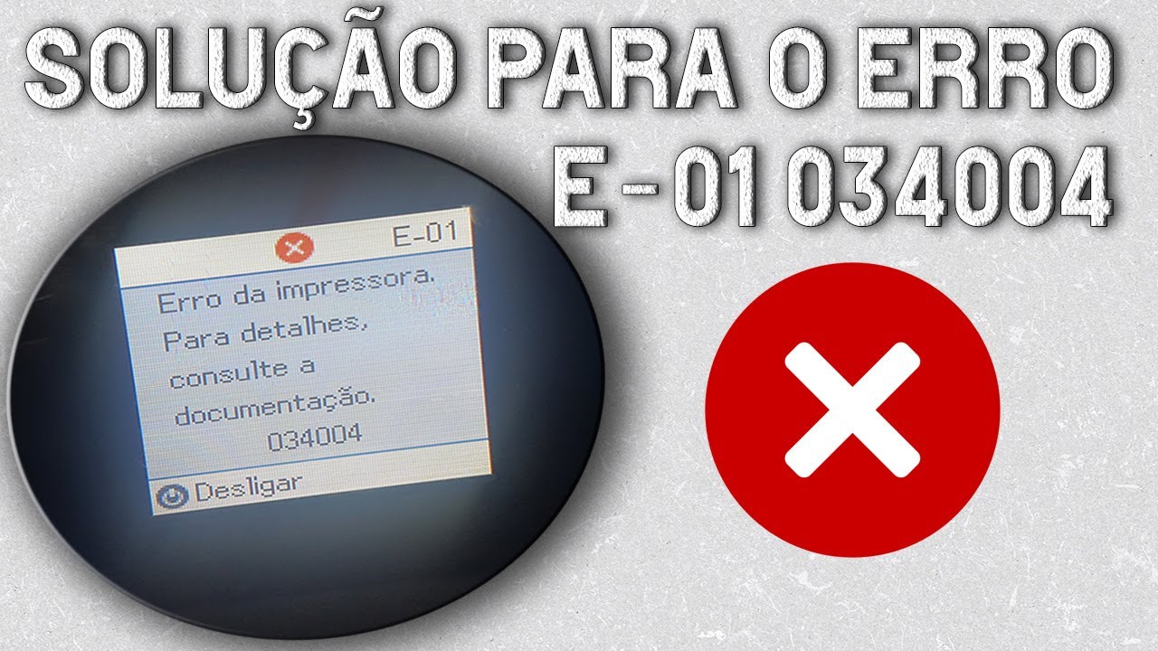 Solu&ccedil;&atilde;o para o erro E-01 (034004) EPSON Ecotank | How to fix Epson E-01 error