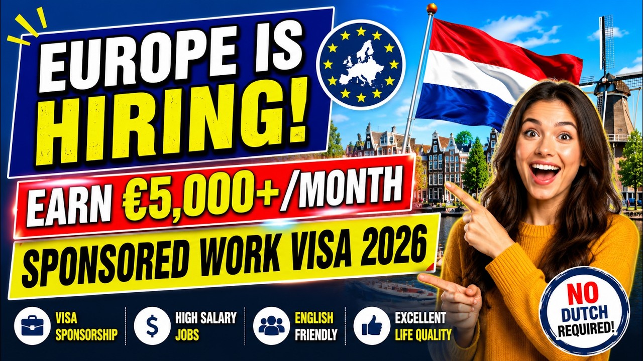 Netherlands Work Visa 2026 🇳🇱 | Get Visa Sponsorship & Move to Europe Without IELTS! | Dream Canada