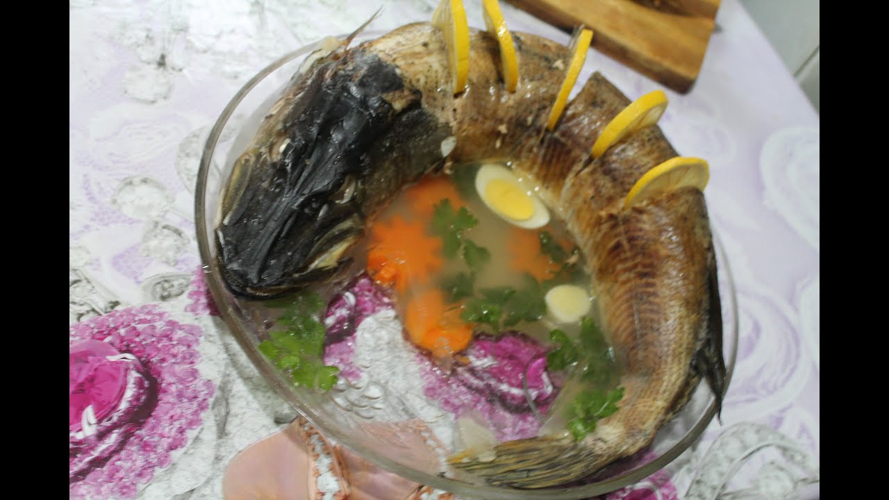 Щука фаршированная  и заливная  (по рецепту моей мамы)