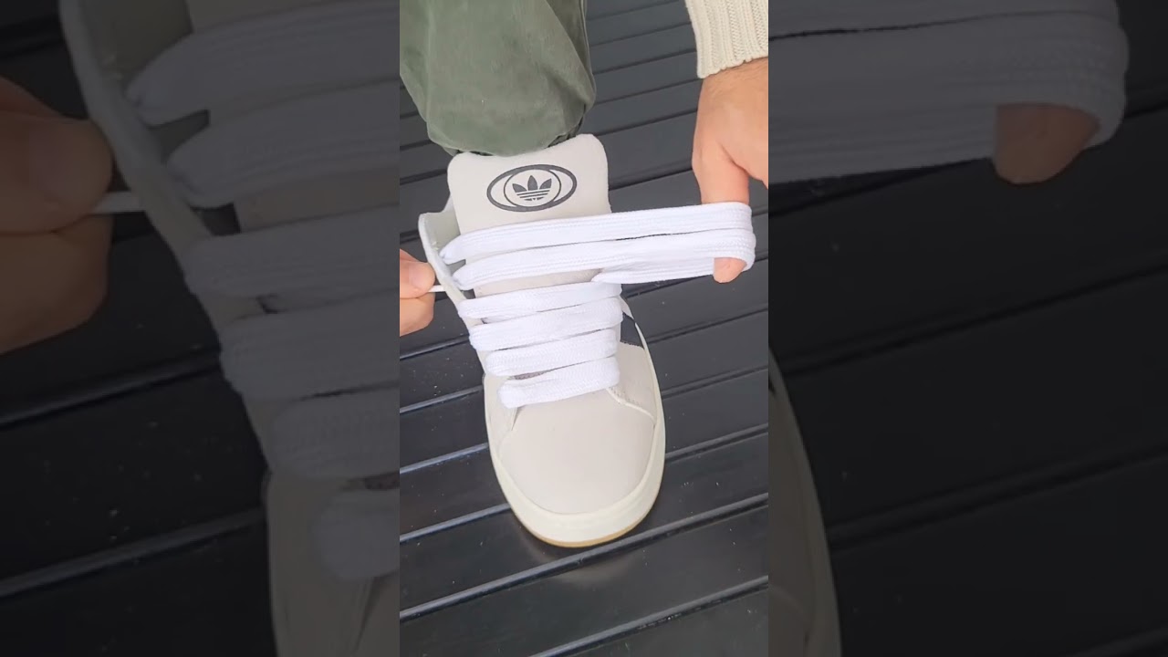 Bar lacing on adidas campus 💚 Neat look