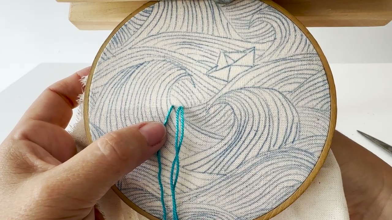 PROCESO DE BORDADO . punto tallo y punto atrás