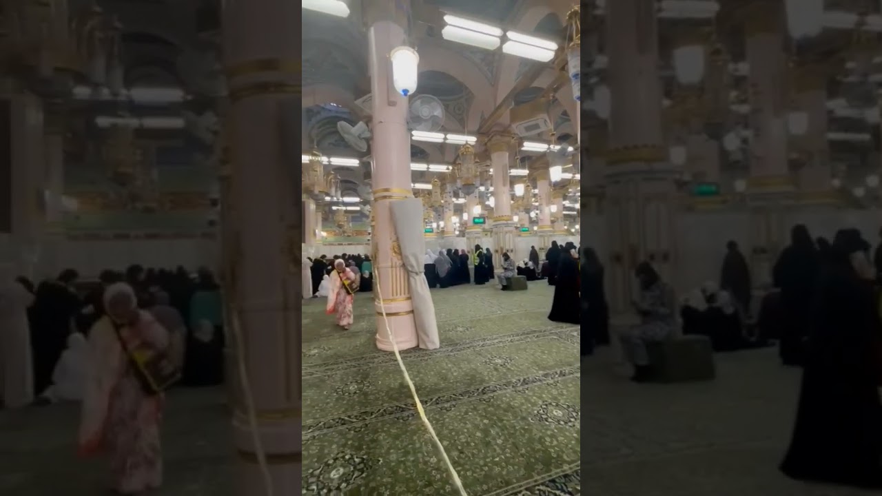 Inilah Raudhah disisi hanya untuk tempat wanita #ibadah #sholat #raudah #raudhah #rawdah