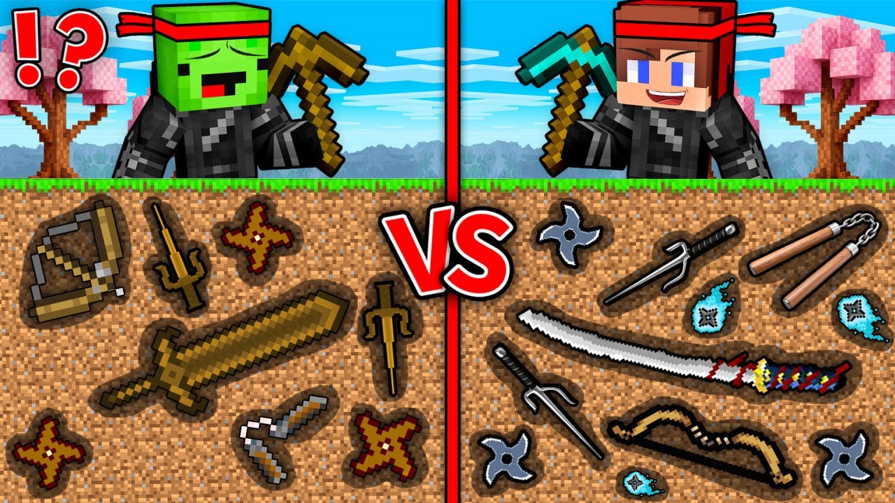Mikey POOR vs JJ RICH NINJA Secret Items Mining Battle in Minecraft ! (Maizen)