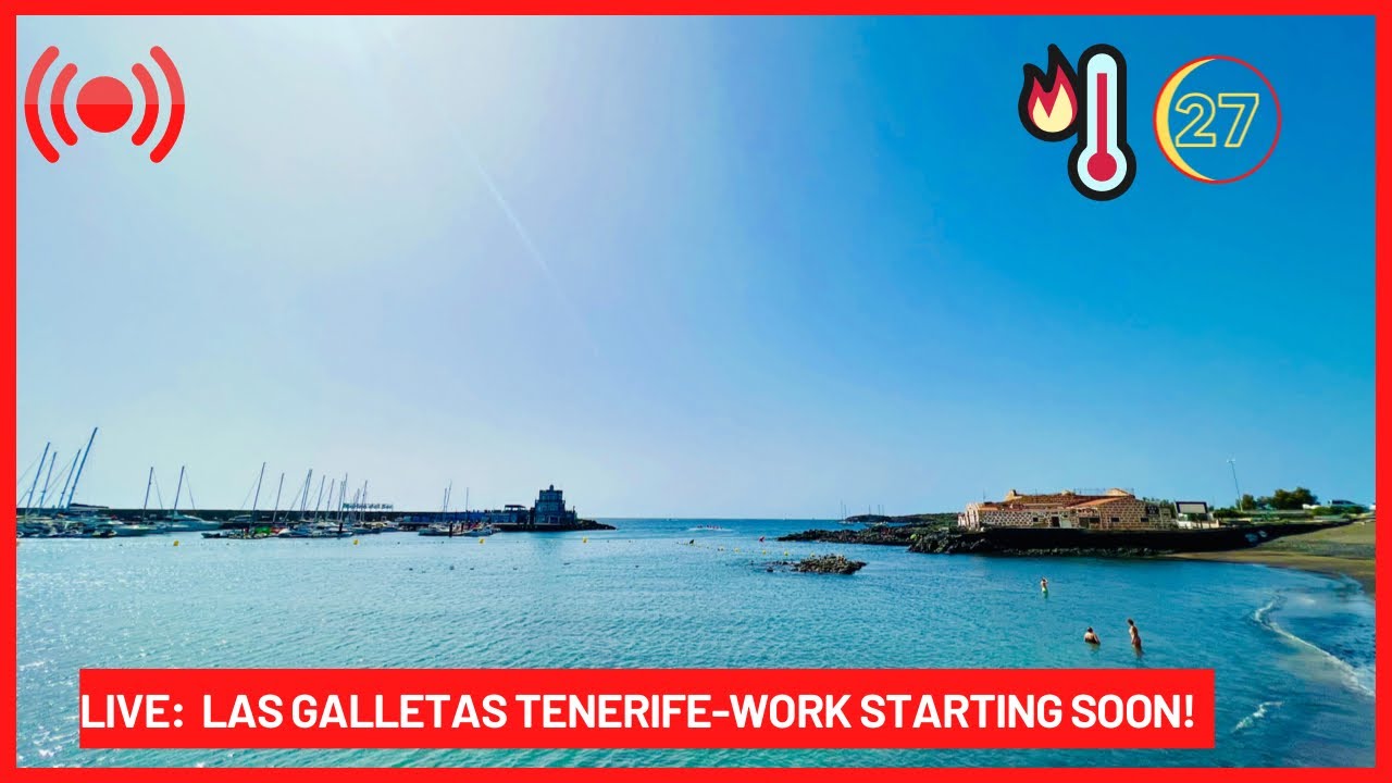 🔴LIVE: Beach Walking tour! Las Galletas Tenerife Canary Islands ☀️