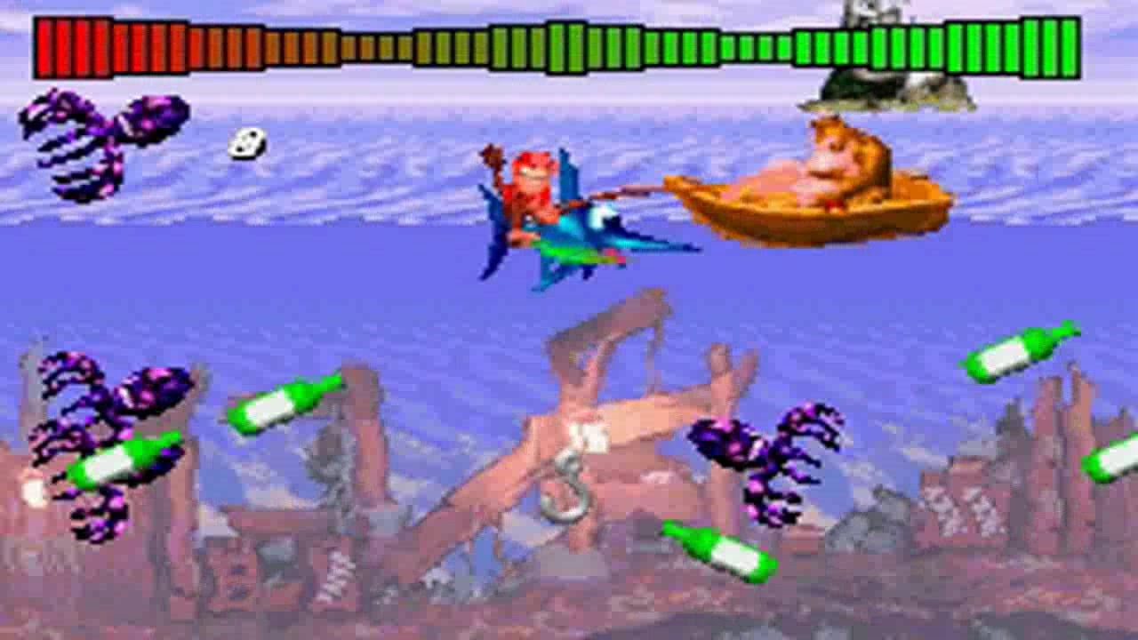 Donkey Kong Country [GBA] SR - Funky's Fishing 2 [101%]