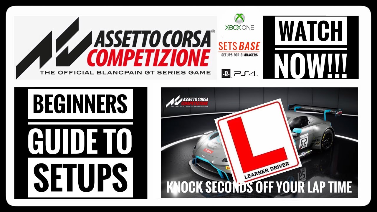 Assetto Corsa Competizione   Beginners guide to setups (Audio synced)