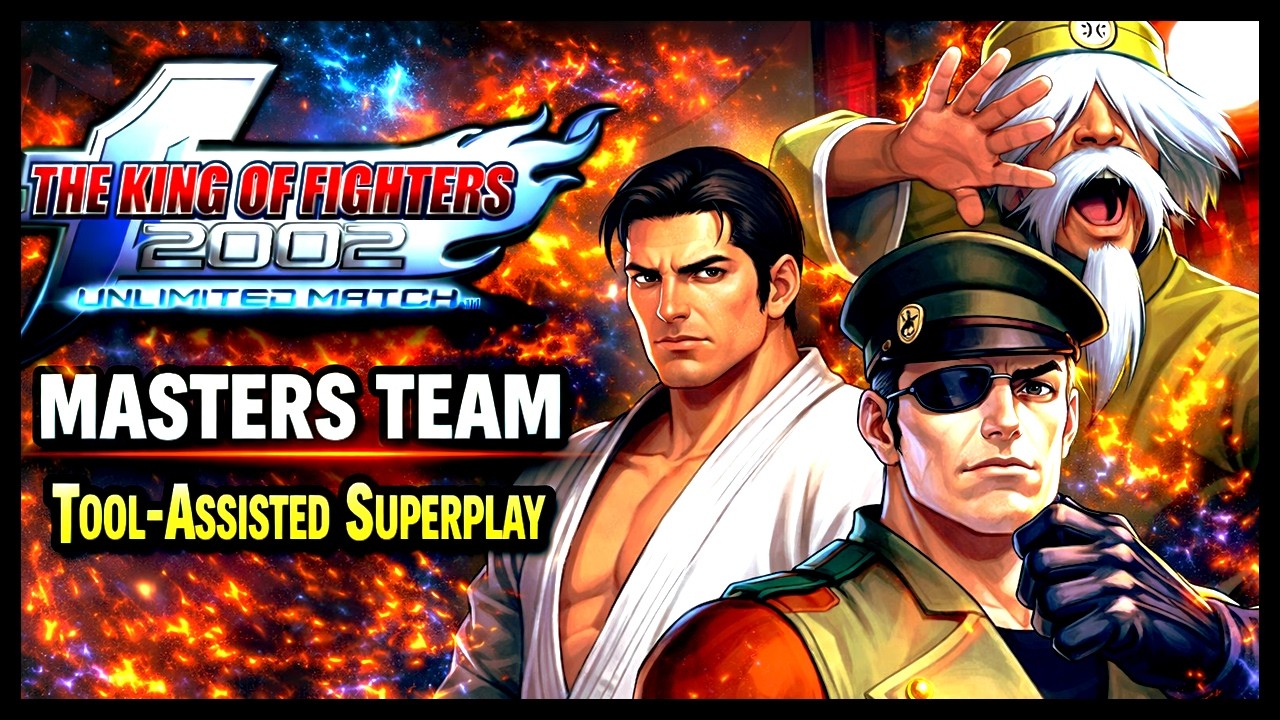 【TAS】KOF 2002 UNLIMITED MATCH (PS2) - MASTERS TEAM - TAKUMA SAKAZAKI | CHIN GENTSAI | HEIDERN (1HP)