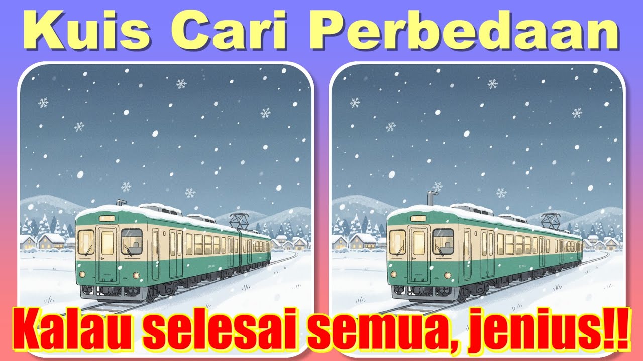 【Asah Otak】Kuis Cari Perbedaan vol.21 (konsentrasi/daya ingat/kemampuan kognitif/pencegahan pikun)