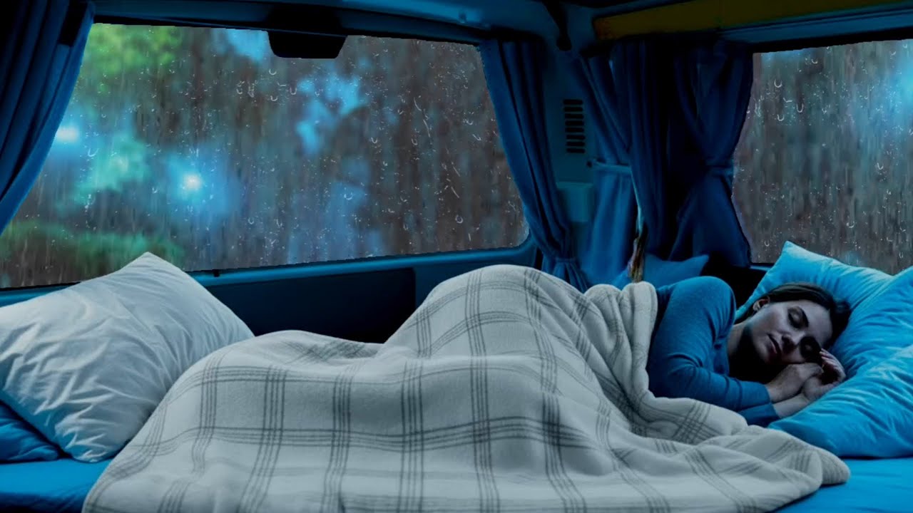 Soothing Rain in Car at Night 🌙 Gentle to Heavy Raindrops for Deep Sleep, White Noise for Insomnia