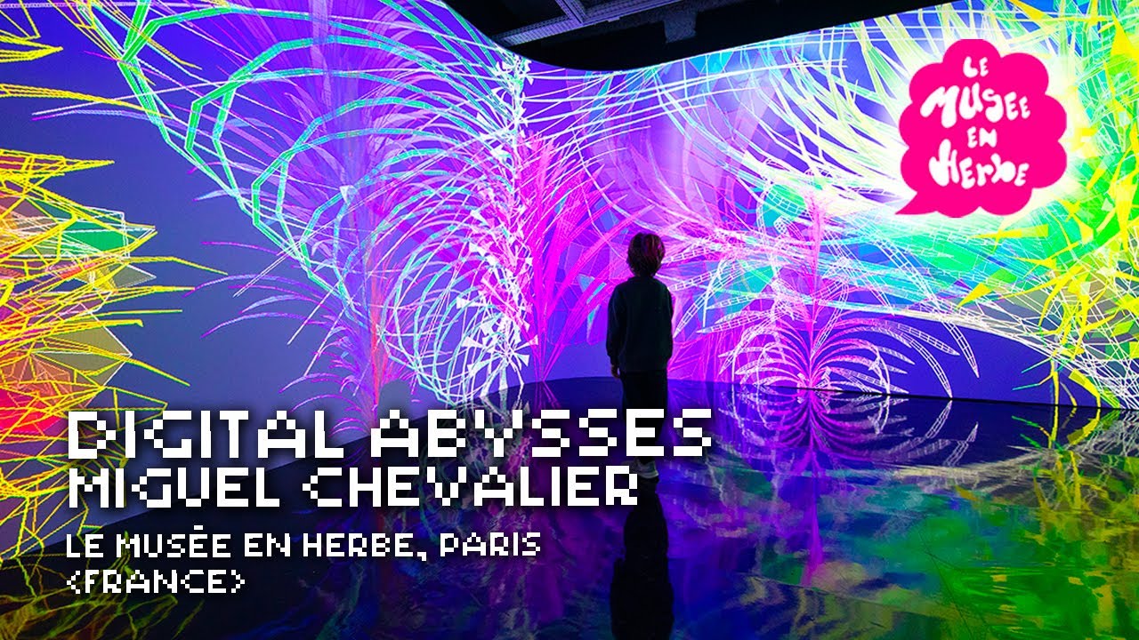 🌊 Digital Abysses, Miguel Chevalier – Musée en Herbe