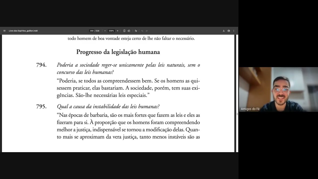 Pedro Arthur - Livro dos Espíritos 794 a 797