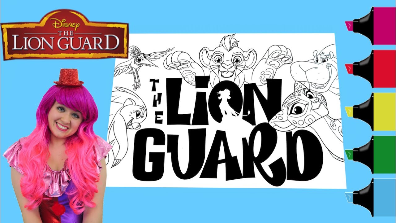 Coloring All The Lion Guard Characters Coloring Book Page Colored Markers | KiMMi THE CLOWN